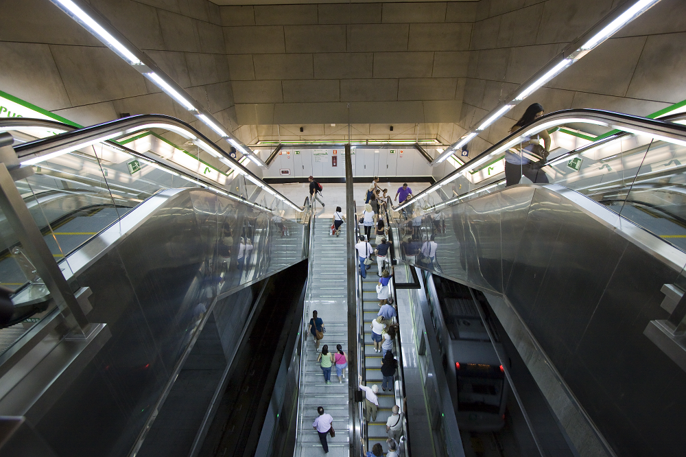 Access to one of Seville's Metro stations