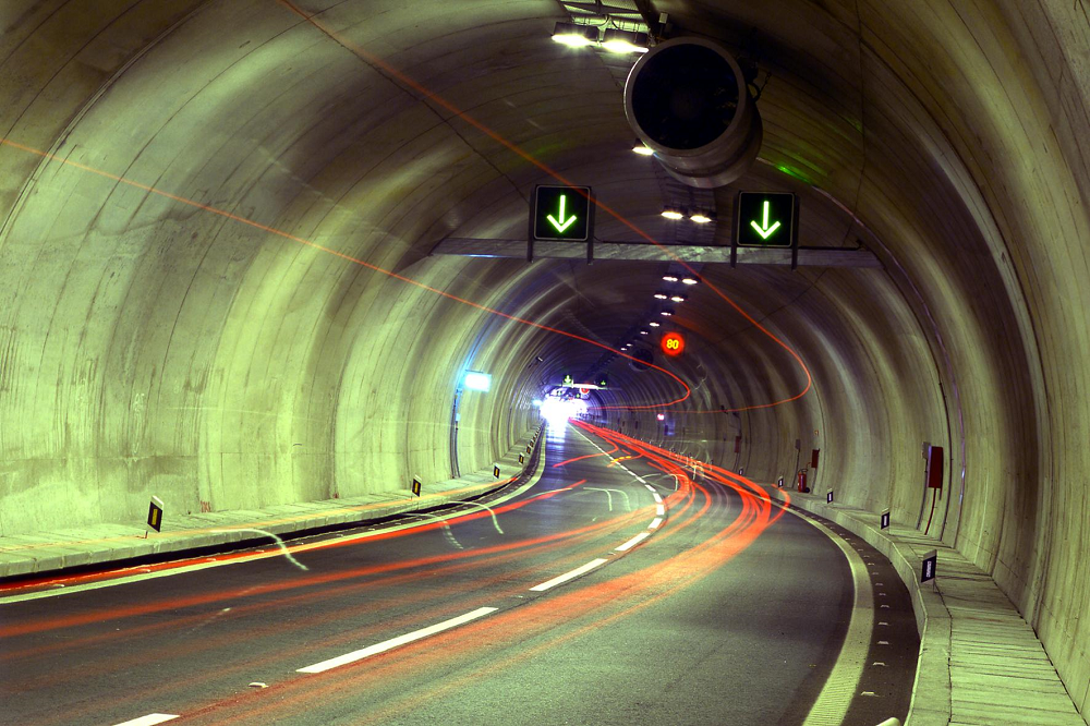 Dentro do túnel da Gardunha